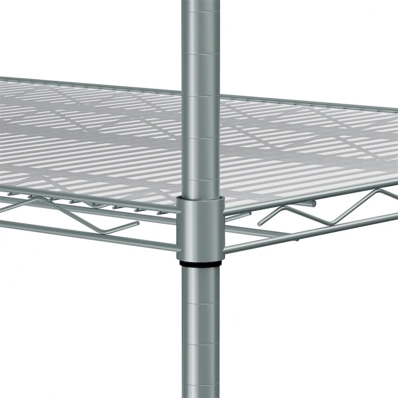 5 Tier Steel Heavy Duty Adjustable Shelves with Wheels and Feet