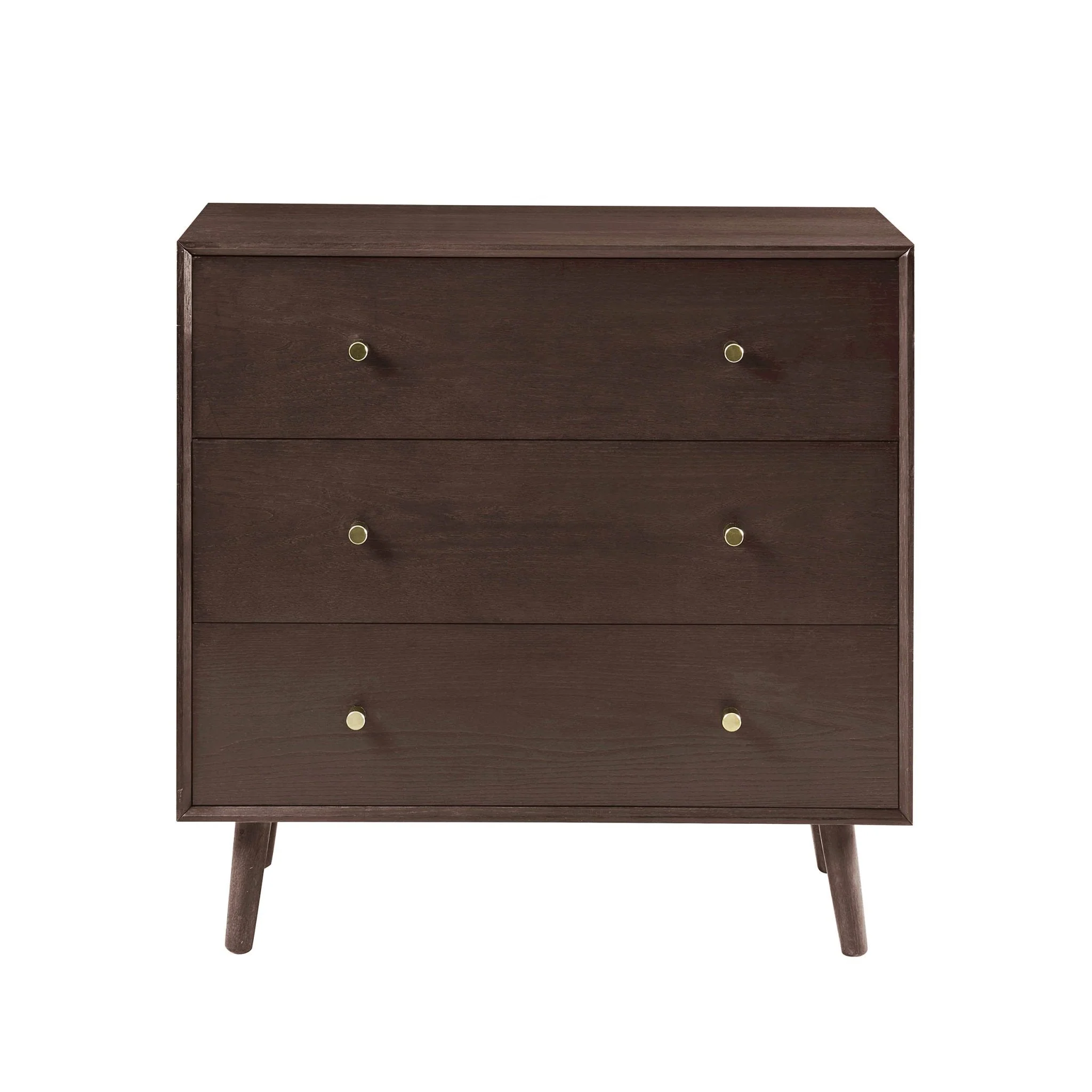 Oak 3 Drawer Chest - Walnut