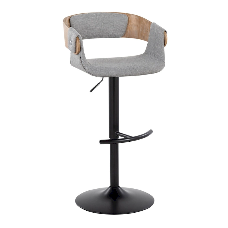 Carson Carrington Gavle Adjustable Bar Stool with Rounded T Footrest (Set of 2)