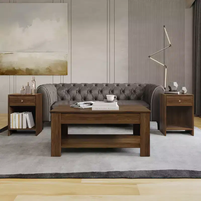 Home Design Magnolia 3 Piece Coffee Table Set