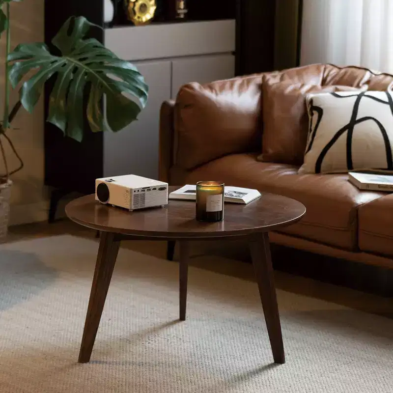 Coffee Table with Shelf Solid Wood Top Board Coffee table