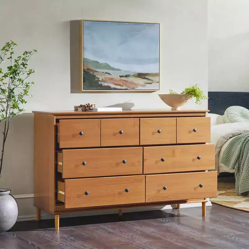 Mid Century Modern Horizontal 6-Drawer Dresser