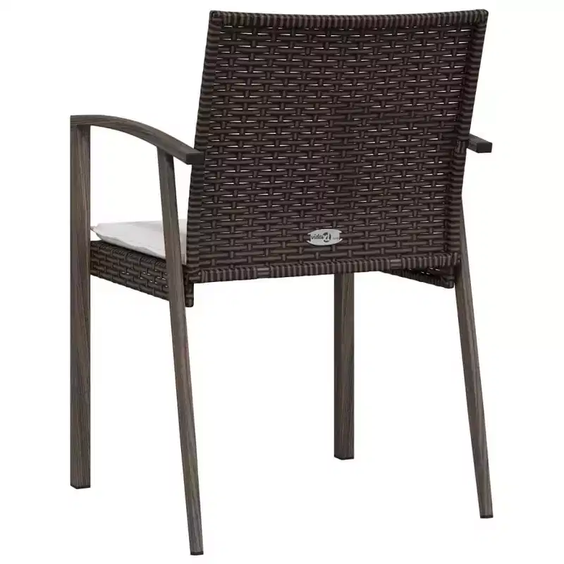 vidaXL Garden Chair Set of 6 Poly Rattan, Steel Medium Durable
