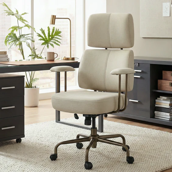 High Back Office Chair - Ultra Soft Cushion Adjustable