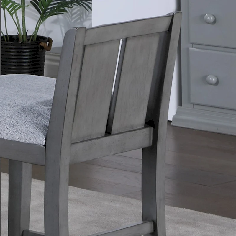 Graham 36 3-Piece Finish Small Space Counter Height Dining Table with Shelves and 2 Chairs