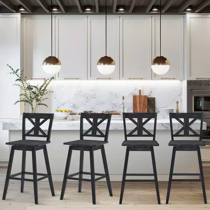 4-Piece Swivel Bar Stools 29