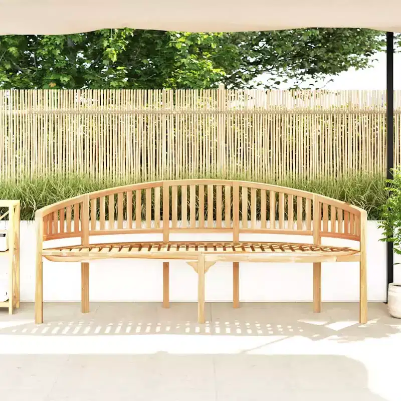 Garden Bench Natural Teak Solid Teak Wood Large Durable