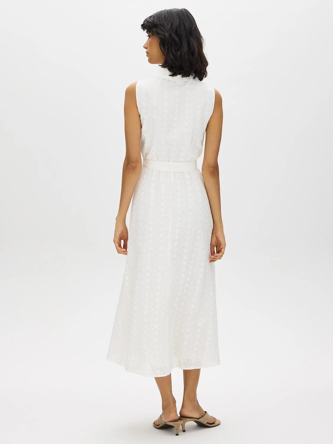 Cotton Eyelet Midi Dress