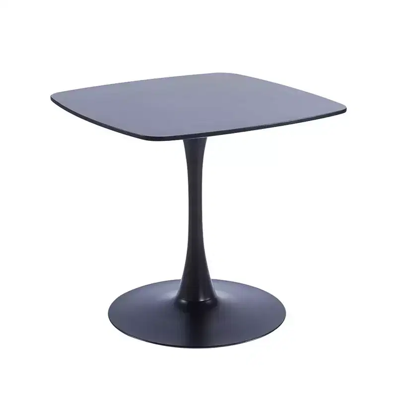 Square Dining Table Coffee Table Center Pedestal Tulip Wooden Tea Table Mid Century Modern Dining Table