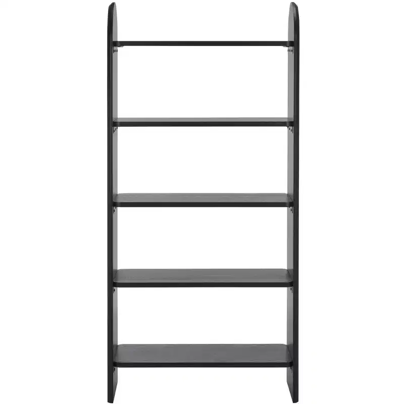 5-Shelf Ribbed Ladder Etagere Bookcase