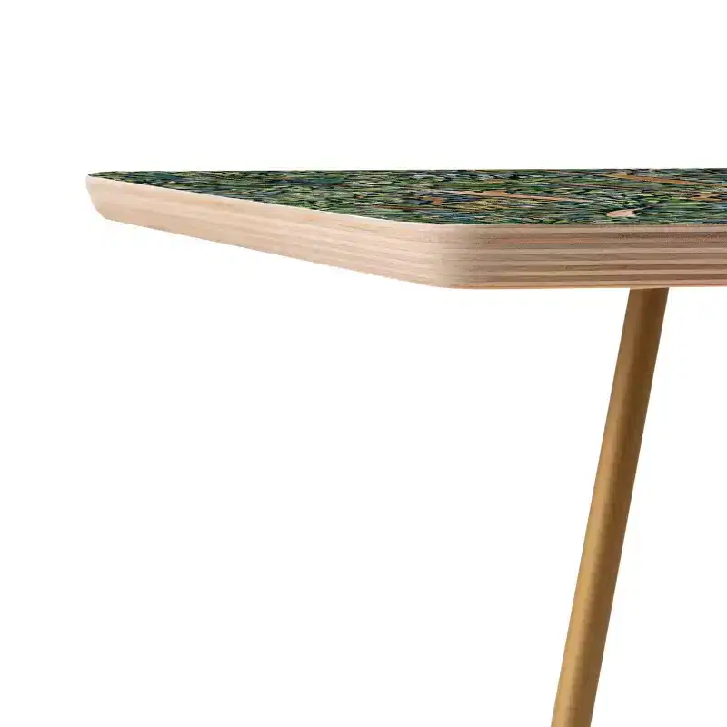 Jacqueline Maldonado Fauvist Trees Dark Side Square Table - Deny Designs