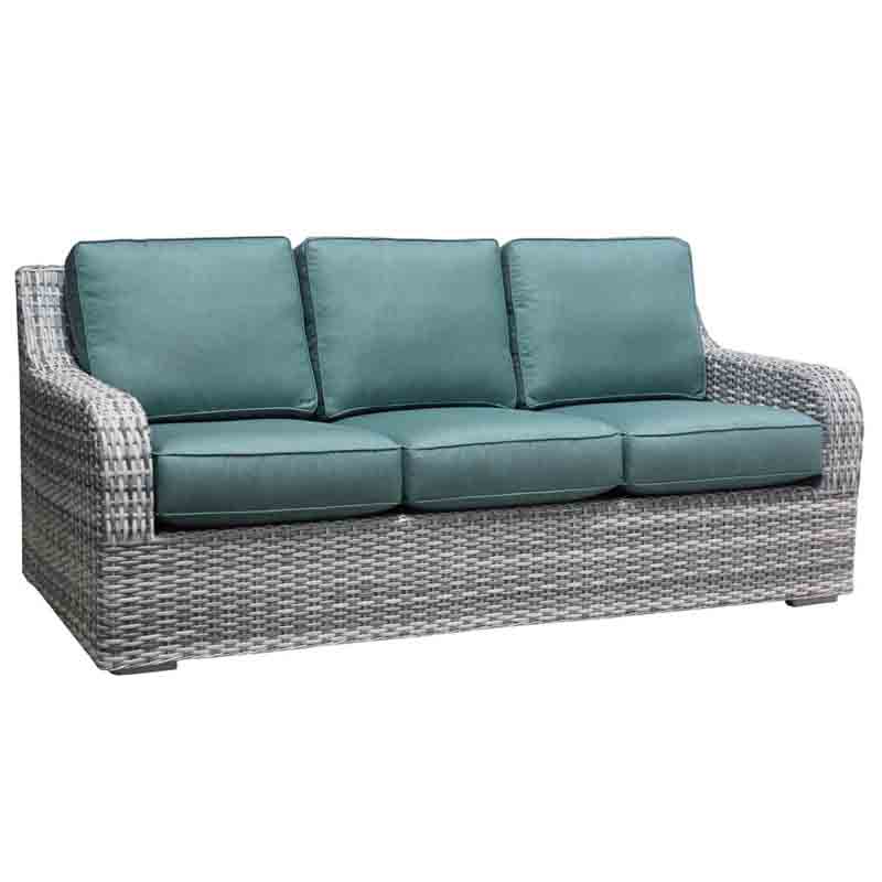 Outdoor Wicker Patio Sofa Ice Finish