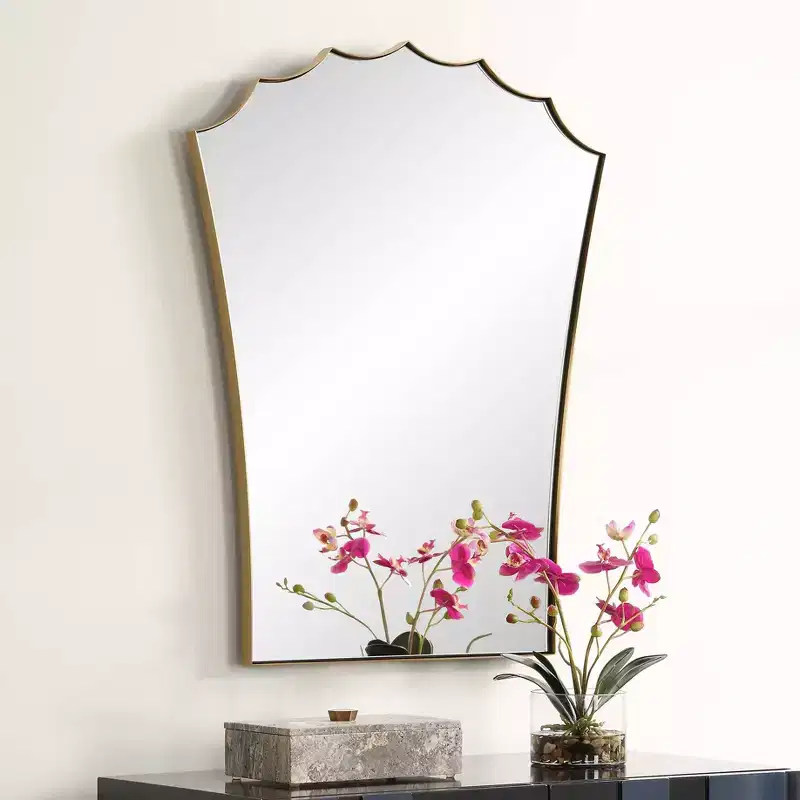 Antique Brass Vanity Mirror, 24