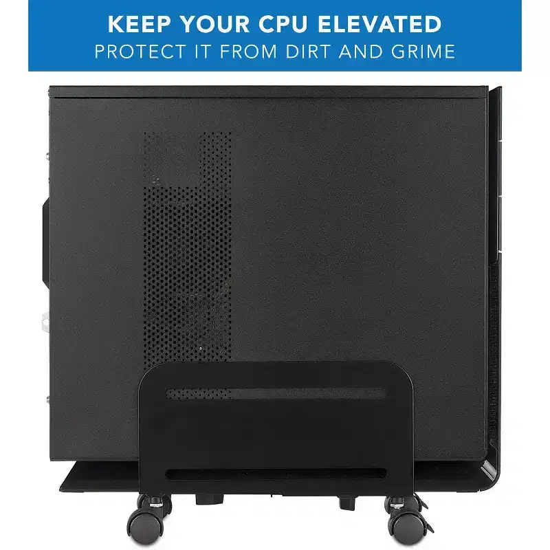 Rolling CPU Stand with Wheels - Adjustable Width 4.87
