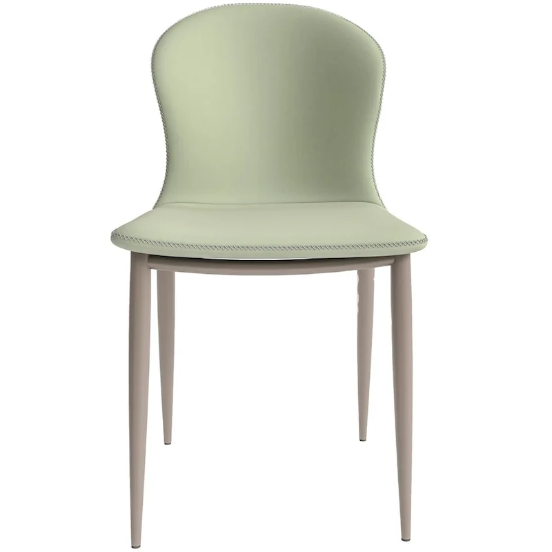 Mosaic Modern Upholstered Fabric Dining Chair with Metal Legs by LeisureMod