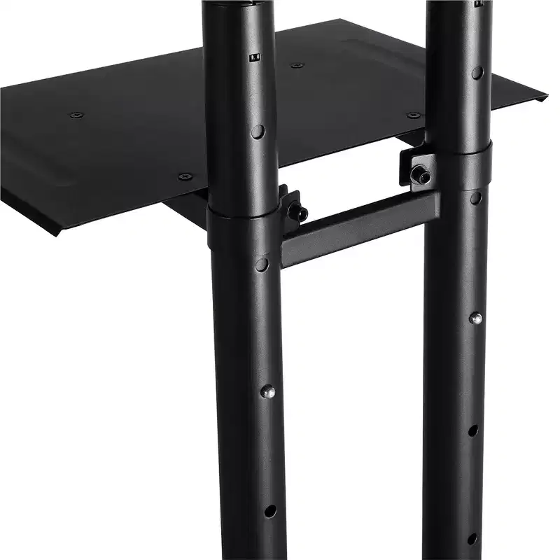 Yaheetech Adjustable Modern Mobile TV Stand TV Cart Black