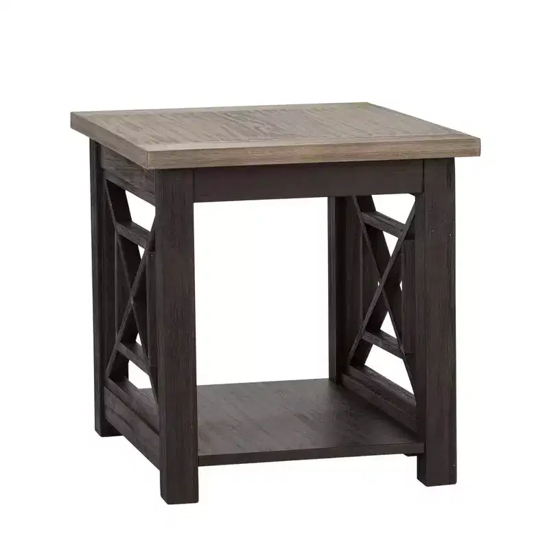 Liberty Furniture,Heatherbrook Heatherbrook end table in Charcoal