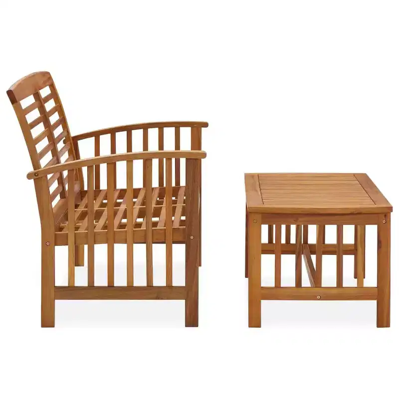 vidaXL Garden Lounge Set Brown Solid acacia wood Medium Durable
