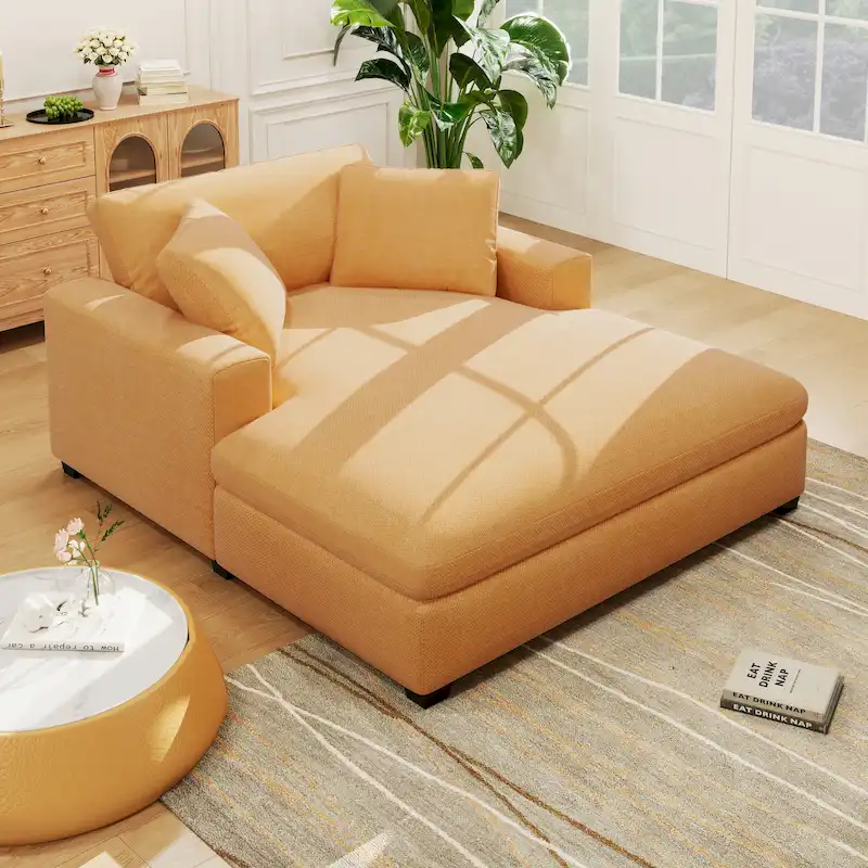 Zala Modern Fabric Oversized Sofa Chaise Lounge by Christopher Knight Home