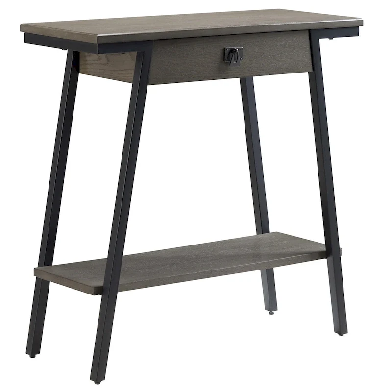 Leick Home Empiria Wood Console Table with Drawer and Metal Frame