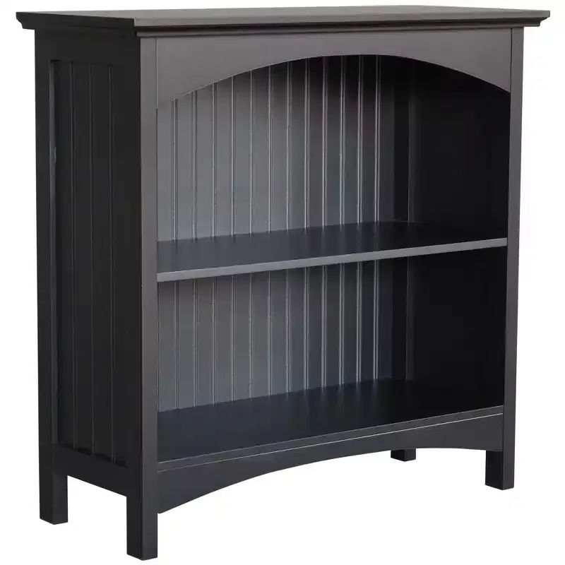 eHemco 2 Tier Storage Shelf Bookcase with 2 Arched Supports, 29 Inches Height