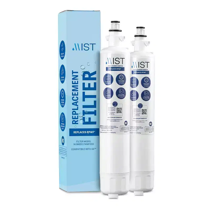 Mist Replacement Filter RPWF 2pk: Compatible with RPWFE, RPWP, Refrigerator Freezers Parts, White, 90-Day Warranty