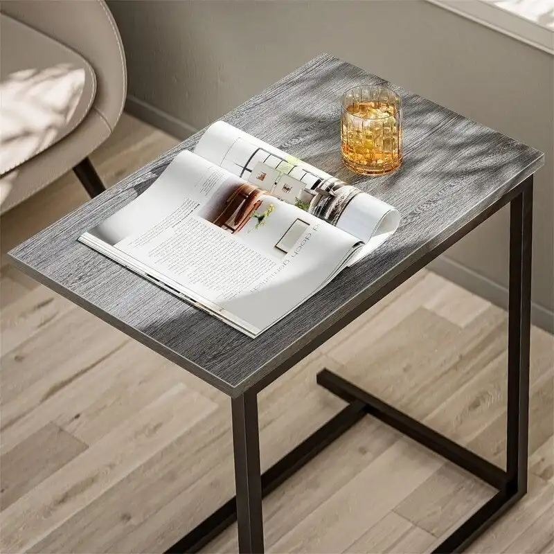 C Shaped End Table 27 inches High - 11.8D x 19.7W x 27H