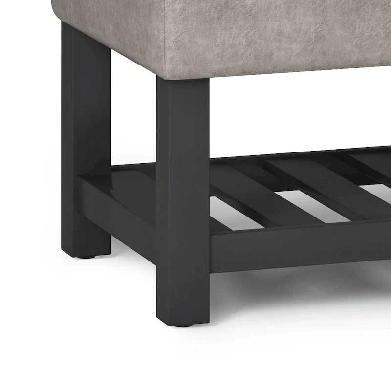WYNDENHALL Essex 44 inch Wide Transitional Rectangle Ottoman Bench