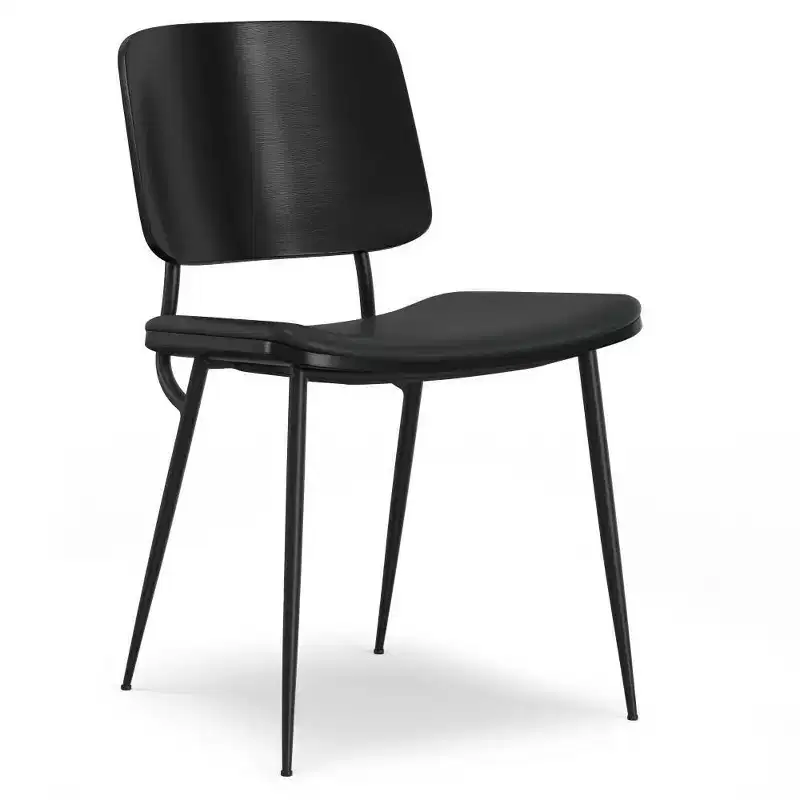 WyndenHall Set of 2 Renata Faux Leather Dining Chairs