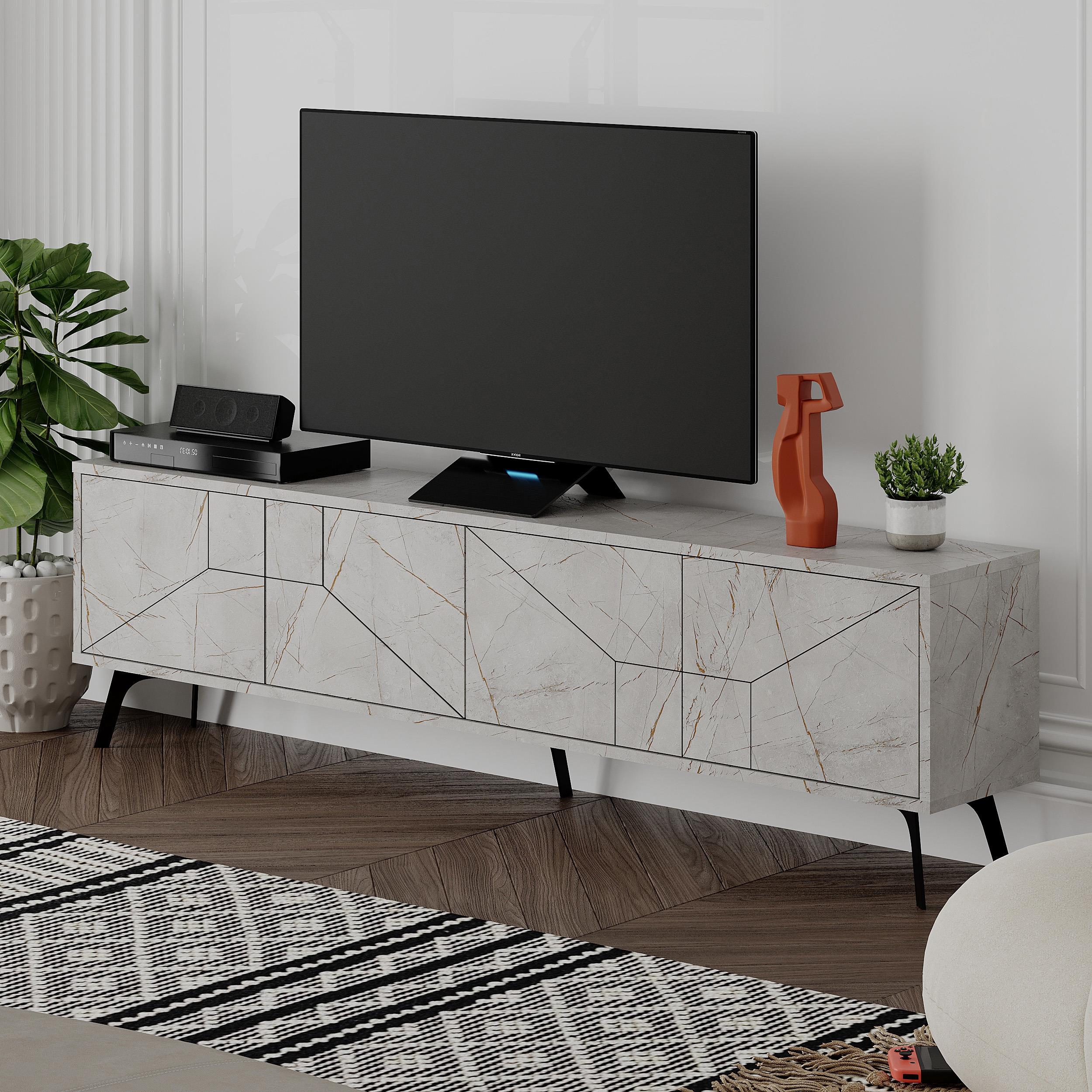 Modern TV Stand With Storage Cabinet 180cm