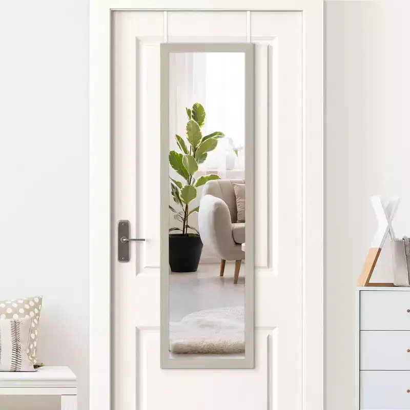 Americanflat 15x51 Over The Door Mirror - Hanging Full Length Mirrors with Engineered Wood - Modern Mirror for Bedroom - Mirrors for Wall Display