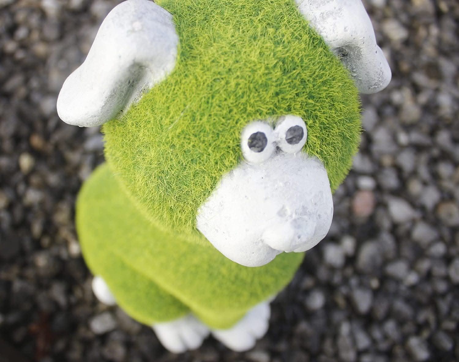 Grass Effect Stone Dog Garden Ornament