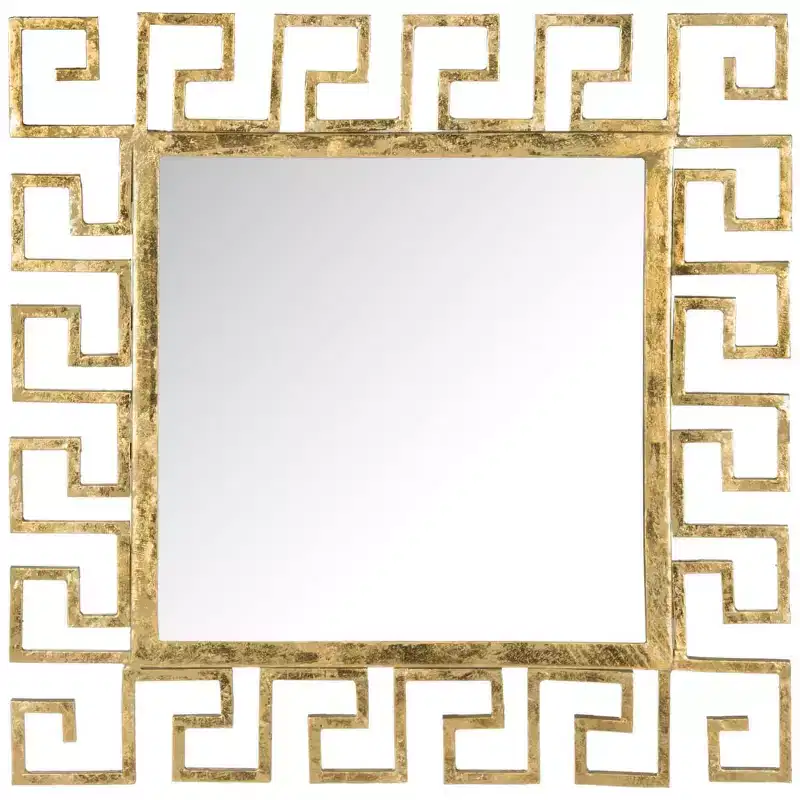 Calliope Greek Key Mirror - Antique Gold - Safavieh