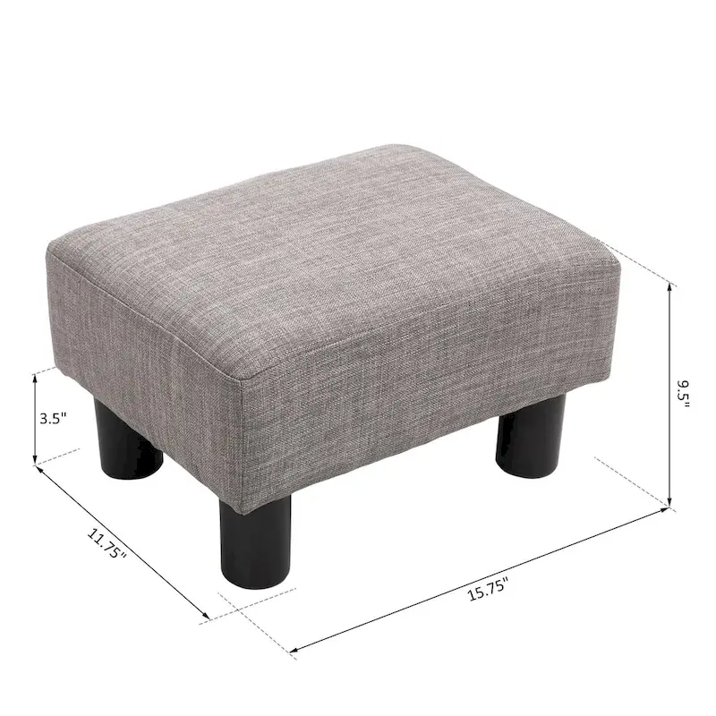Copper Grove Chaparro Modern Linen Footrest Ottoman
