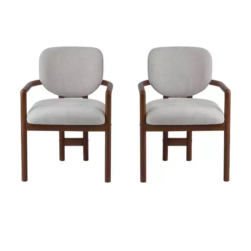Christopher Knight Home Edge Modern Rubberwood Upholstered Dining Chairs (Set of 2)