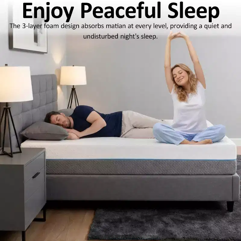 double-sided memory foam mattress with detachable cover, offering two sleeping experience options