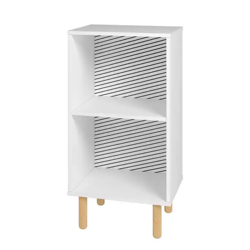 Essex Nightstand White/Zebra - Manhattan Comfort