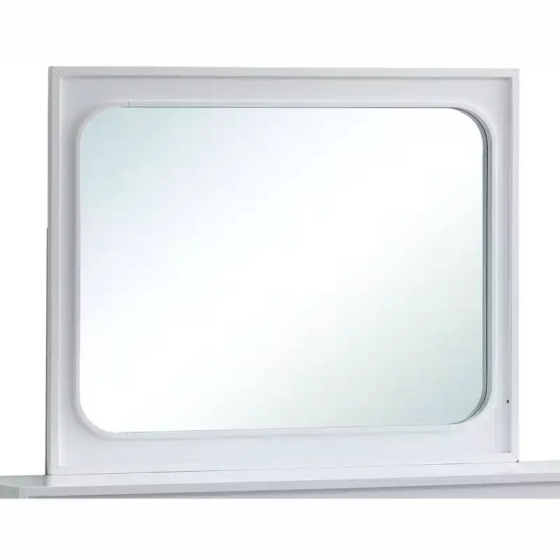 45 in. W x 36 in. H Rectangle Wood Frame White Dresser Mirror, Modern Bedroom Mirror