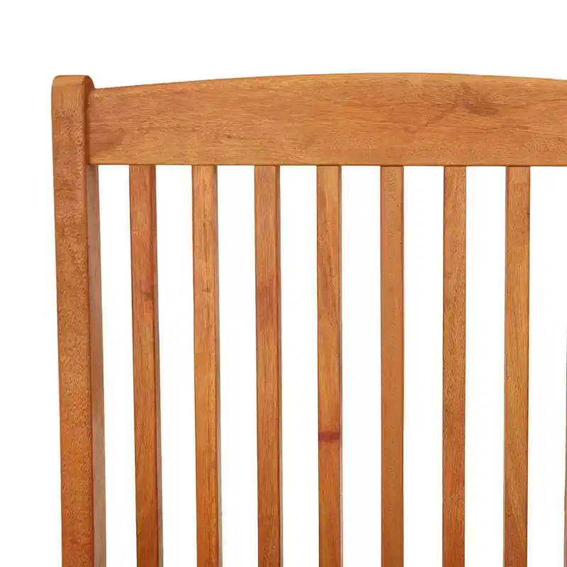 vidaXL Garden Chair Set of 2 Natural wood Solid eucalyptus wood Standard