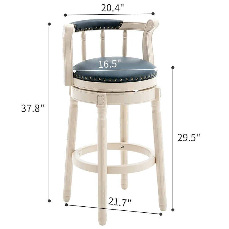 Leather Wooden Bar Stools