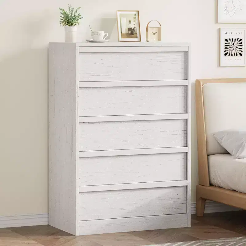 3-Drawer Dresser for Bedroom, Chest of Drawers Storage Cabinet Clothes Organizer for Closet Living Room, Hallway, Entryway, Vertical Storage, Natural