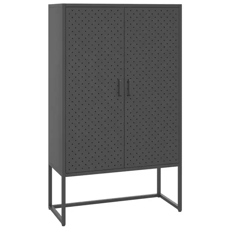 Storage Cabinet Sideboard Cabinet for Entryway Bedroom Office Steel - White