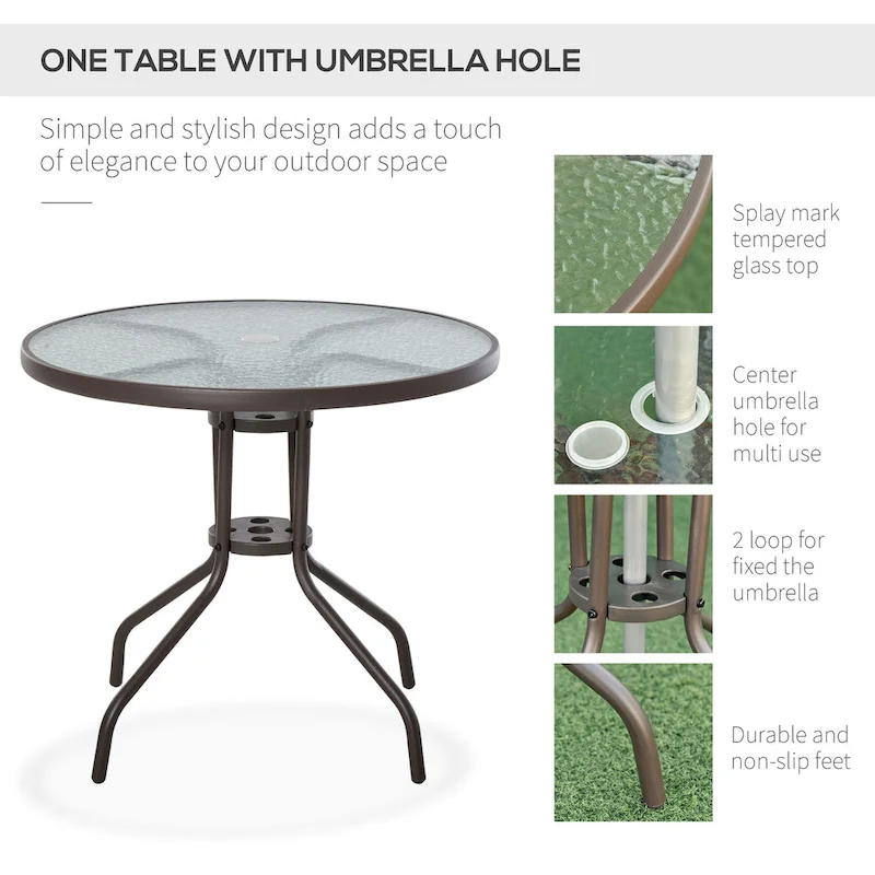 Outsunny 6-piece Patio Dining Furniture Set