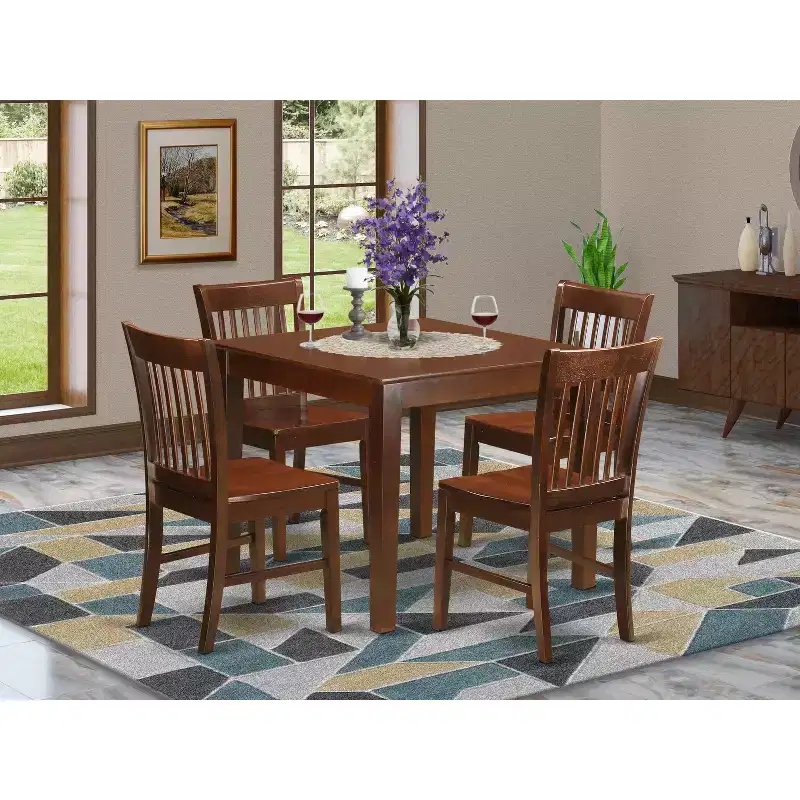 HomeStock Small Kitchen Table Set -Square Table And Kitchen Dining Chairs