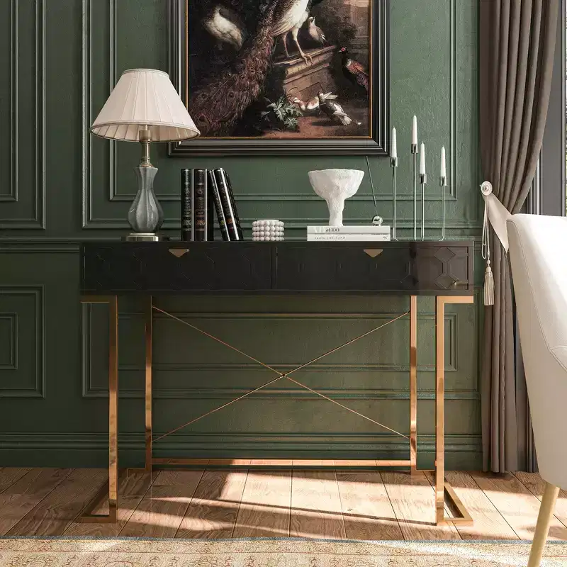 42-in Console Table / Writing Desk with 2 Drawers