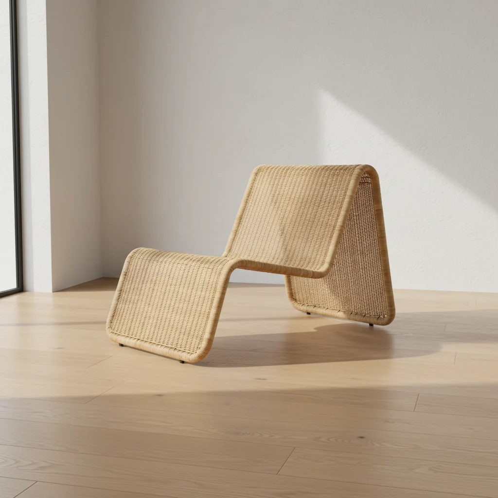 Organic Olive Green Upholstered Lounge Chair with Solid Wood Legs for Living Room