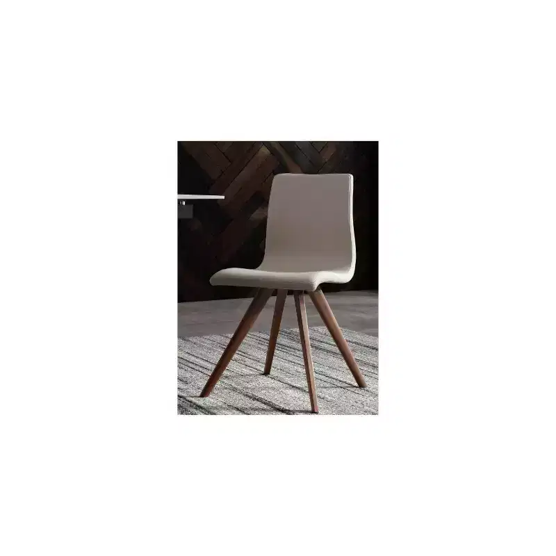 HomeStock 41 in. Brown Faux Leather Dining Chair Set of 1 for a designed Stylish elegant dining experience