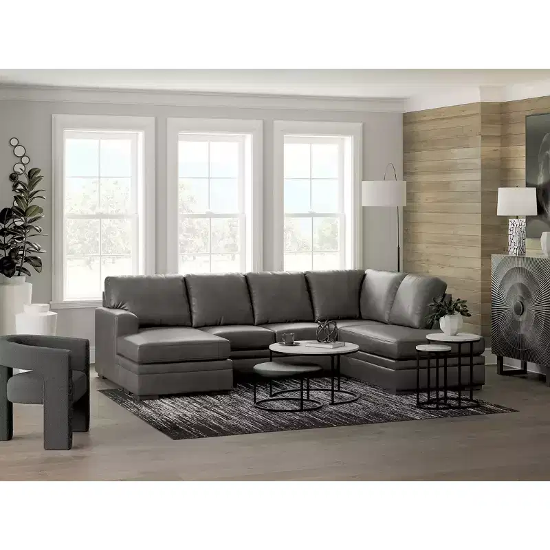 Signature Design by Ashley Jusmour Occasional Nesting Table and Ottoman Set, Faux Marble Top with Black Frame