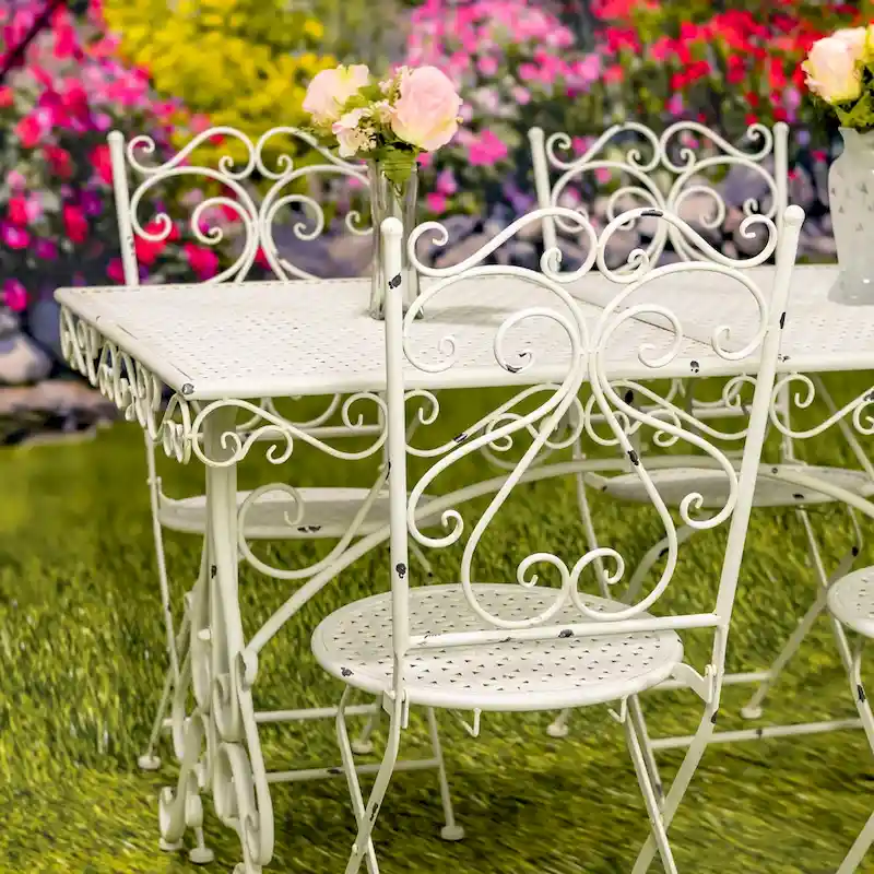 Five-Piece Metal Dining Set Solebury - 51.18 L x 33.07 W x 29.92 H