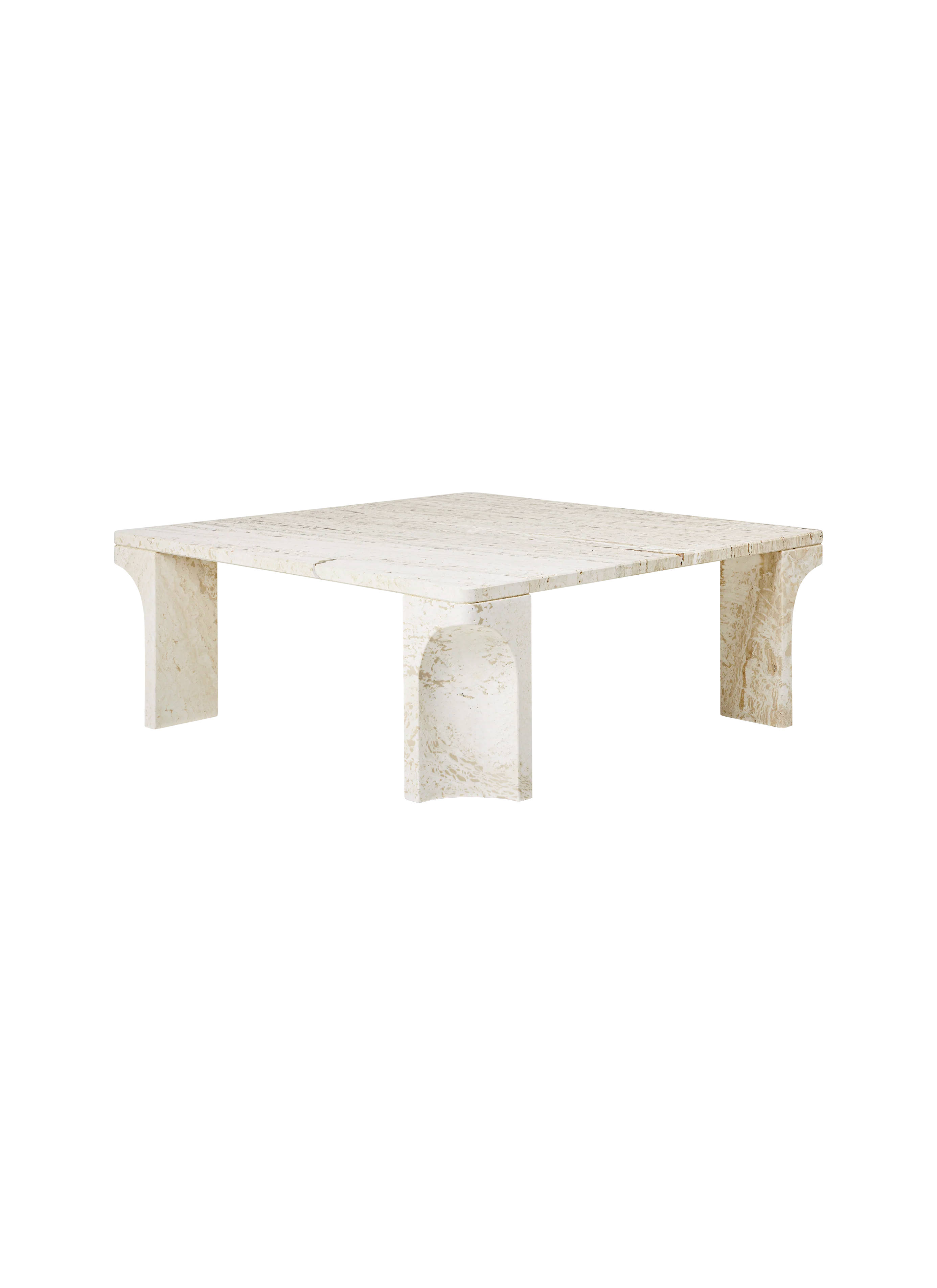 Contemporary Stone Top Coffee Table Set with Metal Legs for Living Room